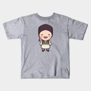 Cute Greek Boy in Traditional Clothing Kids T-Shirt